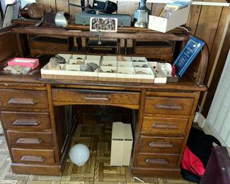 Antique roll-top desk 