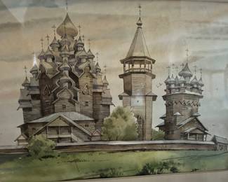 This is the over 300 year-old "Church of the Transfiguration" in Russia. 