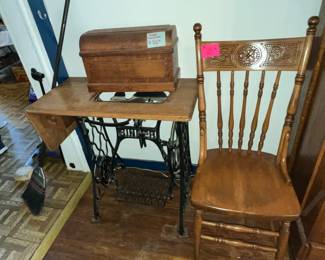 Iron Singer sewing machine table