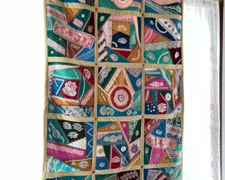 LOTS OF VERY OLD QUILTS - INCL. THIS AMAZING "CRAZY QUILT"!