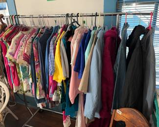 Rack full of nice clothes