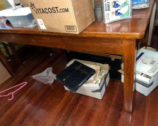 Heavy solid oak dining table