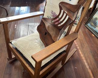 old rocker & corner shelf