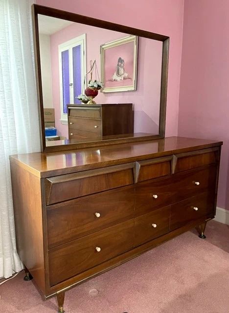 MidCentury 9Drawer Dresser