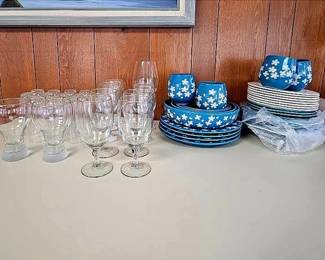 Mixed Dishes Glasses