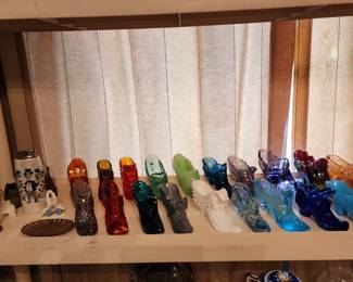More glass boots, other decor