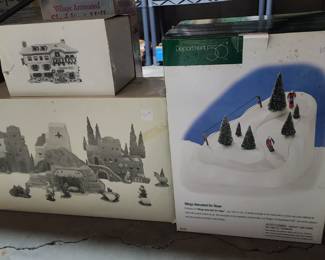 Ski slope hill, nativity set and more