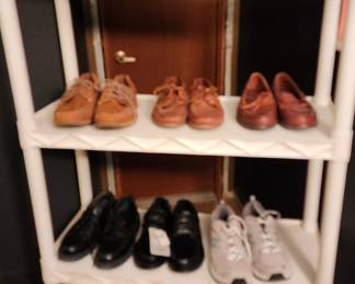 Lots of shoes and hangars