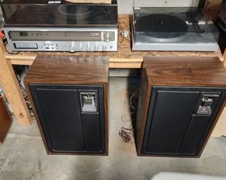 Zenith integrated stereo with 8-track and turntable, Allegro speakers.  Turntable mechanism needs cleaned