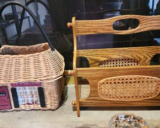 Decorative basket and magazine rack