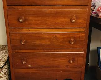 Pine four drawer dresser
