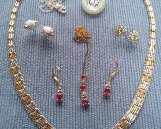 Sterling/gold-plated jewelry