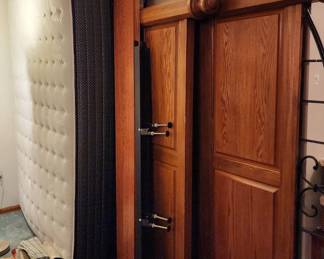 Queen size bed and heavy wood frame