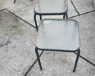4 small patio end tables