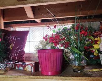 Faux flowers and decor