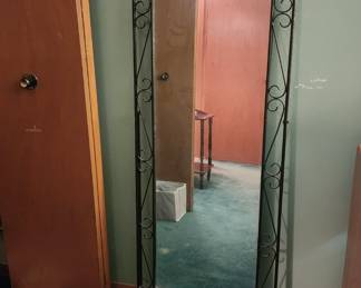 Nice wrought iron frame full length mirror