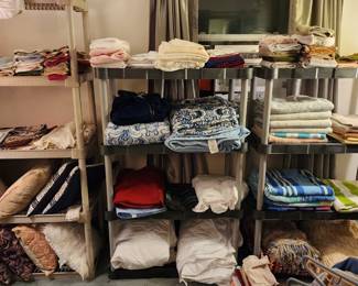 Linens, blankets, towels and more