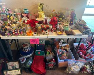 Knick knacks 
Christmas stockings new $.50 each 