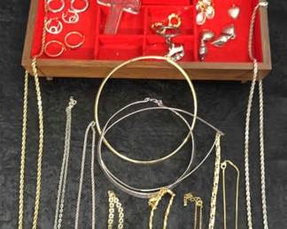 Rhinestones, Goldtone, And Silvertone Jewelry