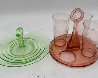 Vintage Depression Glassware Serving Tray