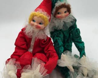 Vintage Long Bendy Limbed Clown Dolls