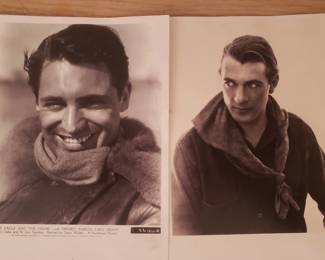 Headshots of Cary Grant (1933) & Gary Cooper (1920s)