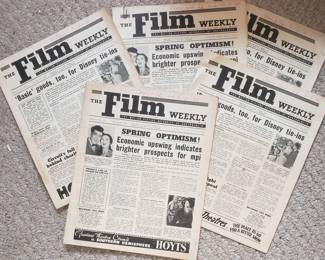 Vintage Film Weekly Magazines from 1952