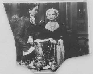 Vintage Glass Negative of Tyrone Power & Madeline Carole (damaged!)