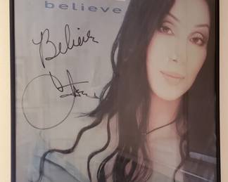 "Believe" Cher Autographed Poster