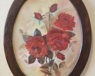 "Roses" Orig. Victorian Painting