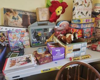 Board Games; Vintage Parcheesi Game;  Microscope in Orig. Box, never opened