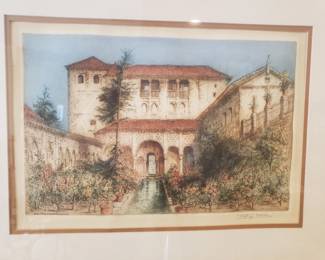 Antique Hand-Colored Etching