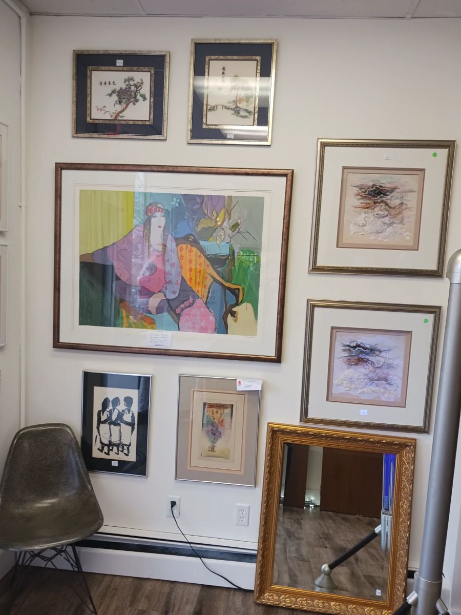 Original and limited edition signed artwork mid-century furniture. Tarkay limited edition lithograph