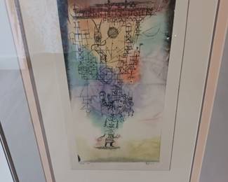 Paul Klee signed lithograph