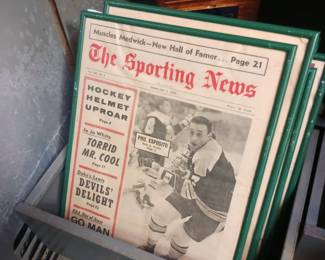Phil Esposito hockey newspaper framed