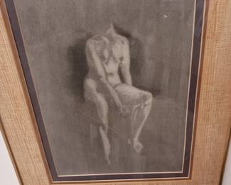 Original nude drawing by a local artist