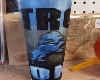 Detroit Lions lenticular tumbler mug glass