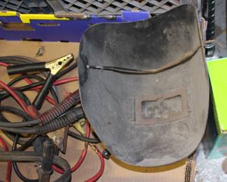 Welding Helmet and Jumper Cables