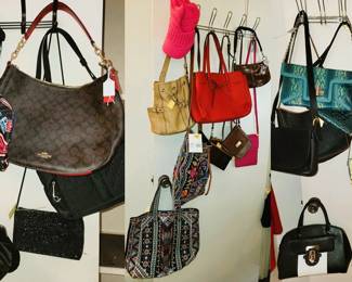 Designer and Everyday handbags including: Coach, Johnny Was, Neiman Marcus, and Brahmin