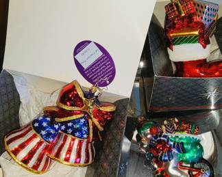 Oversized Radko glass ornaments