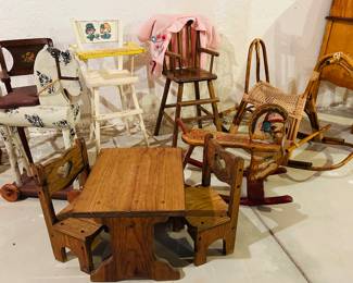 Antique children's items,
MCM child's rocker 