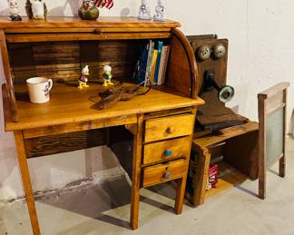 Child's roll top desk 