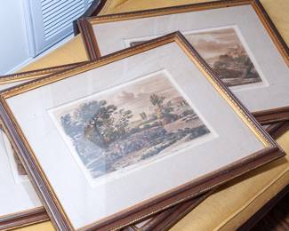 Set of golfing prints