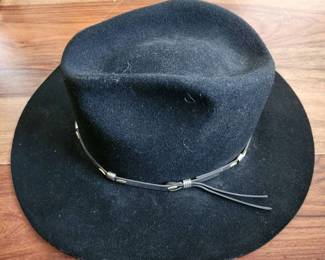 Black Wool Wrangler Wool Hat Size 7 56 Womans