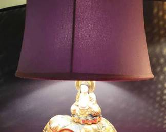 Vintage Japanese Porcelain Enamel Closigne Satsuma Lamp