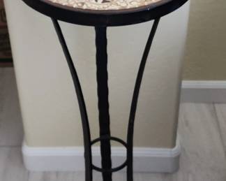 Mosaic Top Brown Rougt iron Table