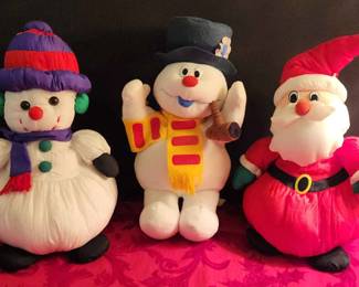 Deluxe Playthings Vntg Nylon Santa Snowman New Adventures 2003 Frosty The Snowman