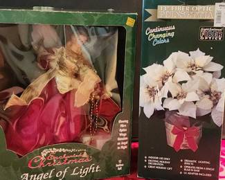 12 Fiber Optic Angel and Poinsettia By Michaels