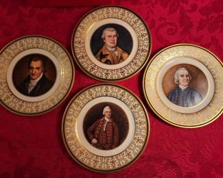 U.S Bicentennial Society 1974 Patriotic Series Collectors Plates 4pc