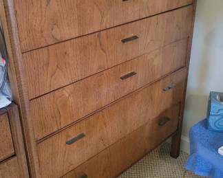 Founders Patterns 15 Mid Century Oak 6-Drawer Highboy Dresser